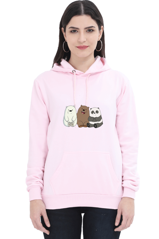 Three panda hooded sweatshirt